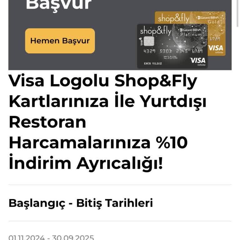 Shop&Fly Kartımda Visa Logo Talebim Karşılanmıyor, Kampanya Mağduriyeti Yaşıyorum