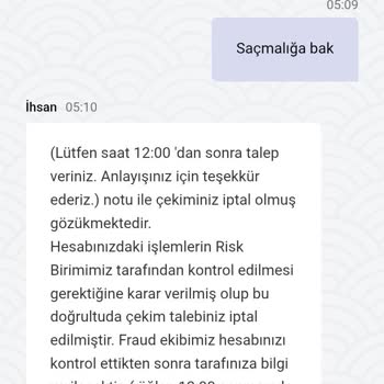 Onaysız Para Çekim Talebi Ve Yetersiz Müşteri Desteği