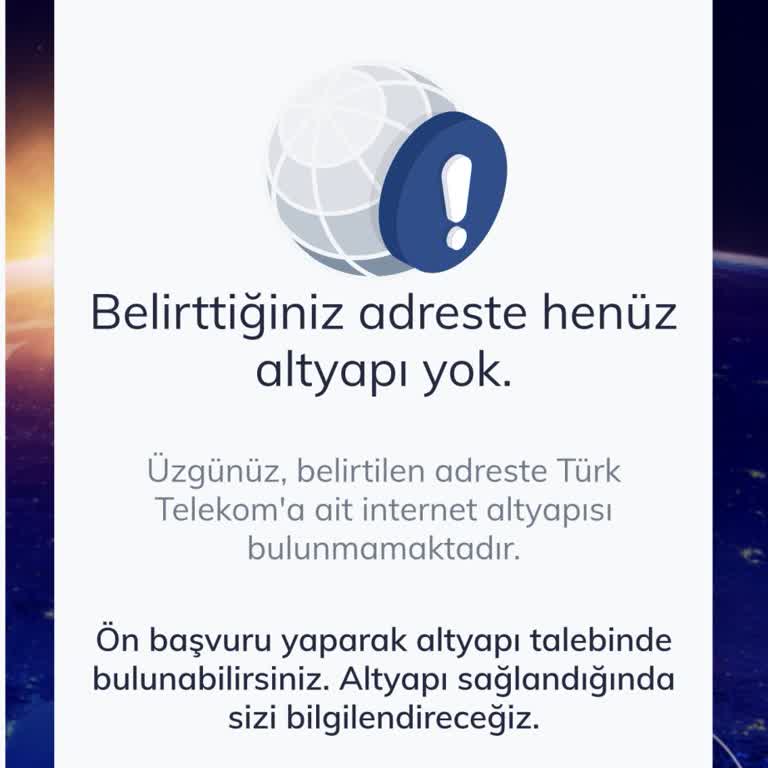 Fiber İnternet Altyapısı Eksikliği Nedeniyle Mağduriyet Yaşıyorum