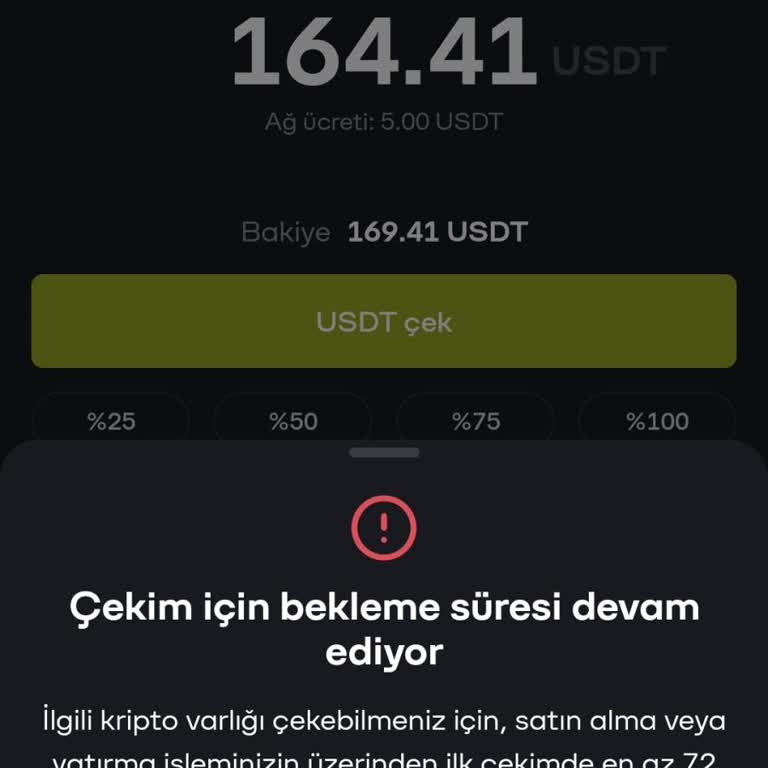 USDT Çekim İşleminin Gecikmesi Ve Süreçte Yaşanan Mağduriyet