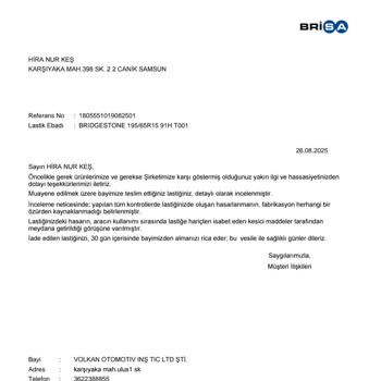 Sıfır Araç Lastiğinde Kılcal Çatlaklar Ve Garanti Reddi Mağduriyeti