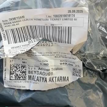 Nisan Kargo Lojistik Hizmetleri Yanlış Ürün Gönderim Yapmışlar