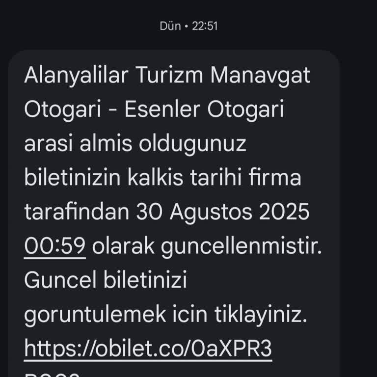 Otobüs Saat Değişikliği Yüzünden Biletimi Kaçırdım Ve Mağdur Oldum