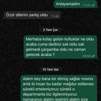 Koltuk Takımı Teslimatında Bitmeyen Yanlışlar Ve Eksik Parça Mağduriyeti
