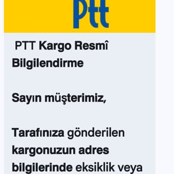PTT Kargo Adına Gelen Sahte Mesajlar Ve Kişisel Bilgi Güvenliği Endişesi