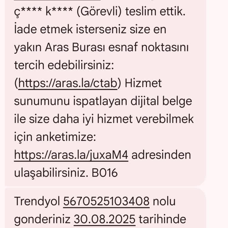 Kargom Başkasına Teslim Edildi Ücret İadesi İstiyorum