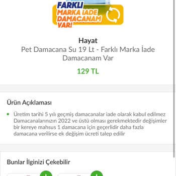 Farklı Marka Damacana İçin Haksız Ek Ücret Talebi