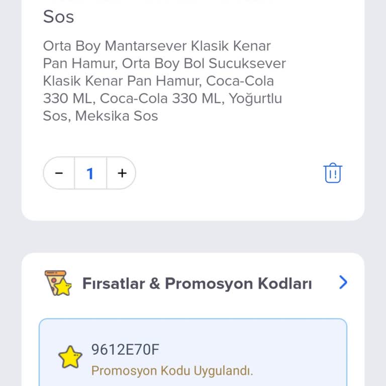Aldığım Hediye Pizza Kodu Ücret Talebiyle Geçersiz Oldu