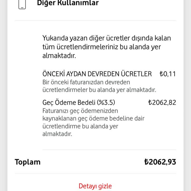Vodafone’dan Haksız Yüksek Gecikme Faizi Kesintisi