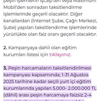 Faizsiz Taksit Kampanyası Varken Eğitim Ödememde Neden Faiz Uygulandı