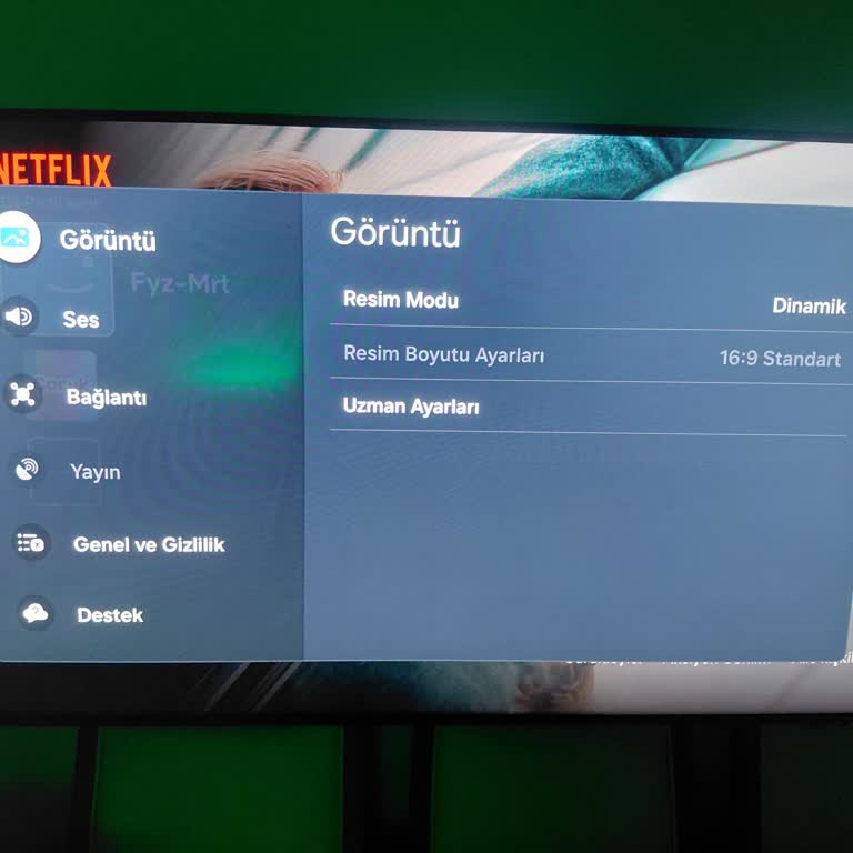 Televizyonumda Netflix Ve Prime Video'da Görüntü Boyutu Ayarı Kısıtlaması