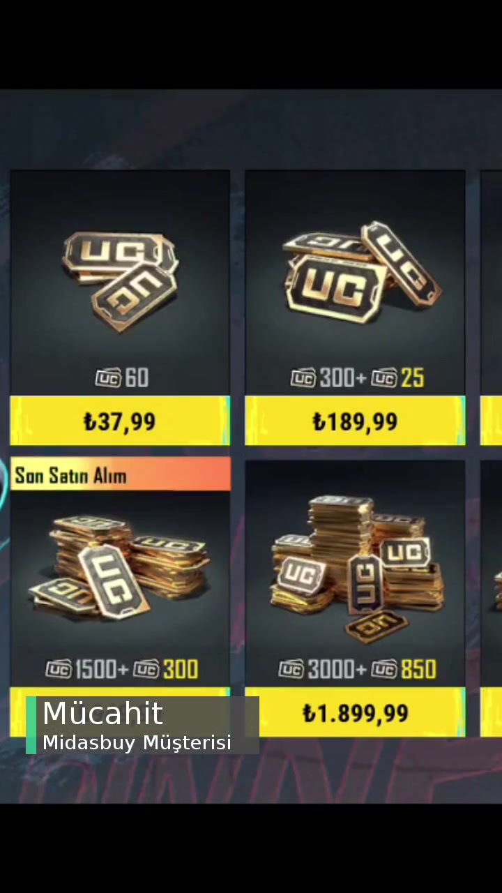 Midasbuy Uc Satın Aldım Ama Hesabıma Uc Gelmedi videonun kapak resmi
