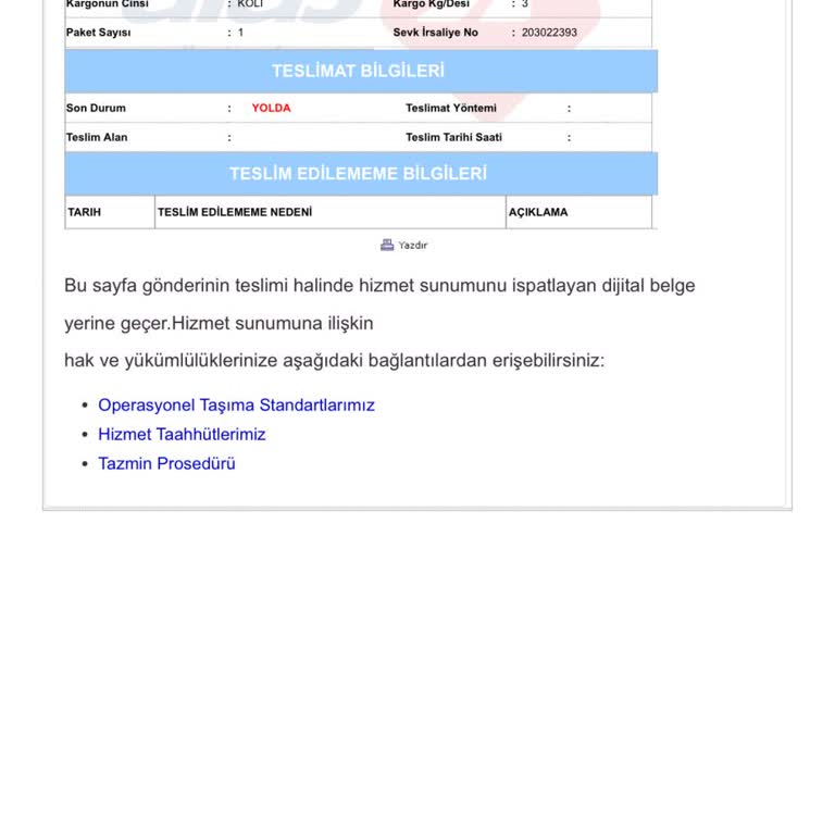 Kargom 10 Gündür Kayıp, Bilgilendirme Ve Çözüm Yok
