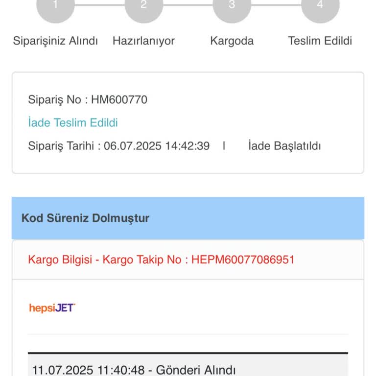Elbise İadesi Sonrası Ücret İadem Yapılmadı Müşteri Hizmetleri Oyalıyor