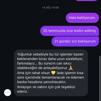 Siparişim Eksik Ve İade Sürecinde Destek Alamıyorum