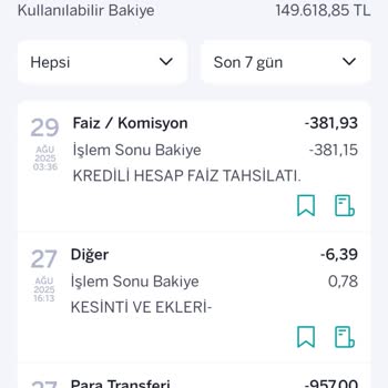 Garanti Bankası Avans Hesabımdan Yüksek Faiz Kesintisi Ve Yetersiz Müşteri Desteği