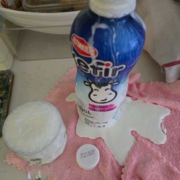 Altınkılıç Kefir Şişesi Açılınca Yoğun Köpürerek Taştı