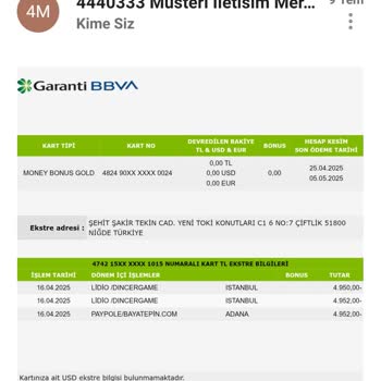 İzinsiz Açılan Sanal Kartla Yapılan Harcama Sonrası Mağduriyetim Giderilmiyor