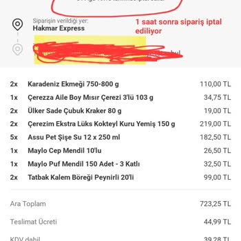 Siparişim Bildirimsiz İptal Edildi, Ücret İadesi Bekliyorum