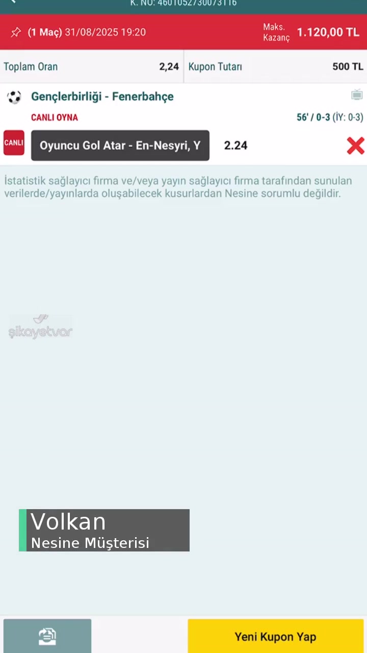 Nesine Kupon Sorunu videonun kapak resmi