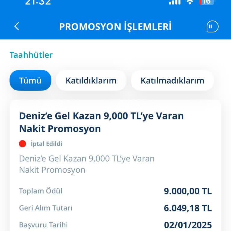 Kampanya Şartlarına Uyduğum Halde Promosyonum Haksız Yere İptal Edildi
