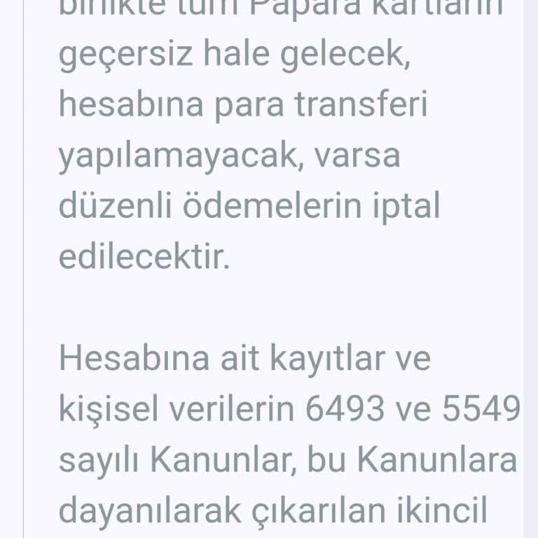 Papara Hesabım Gerekçesiz Kapatıldı, Bakiyeme ve Maaşıma Erişemiyorum