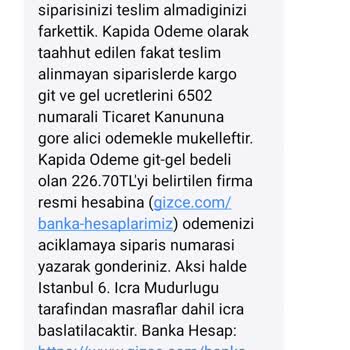 Teslim Alınan Sipariş İçin Haksız Borç Talebi Ve İcra Tehdidi