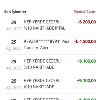 Vodafone Pay Kart’ta Haksız Para İadesi Ve Eksik Cashback Mağduriyeti