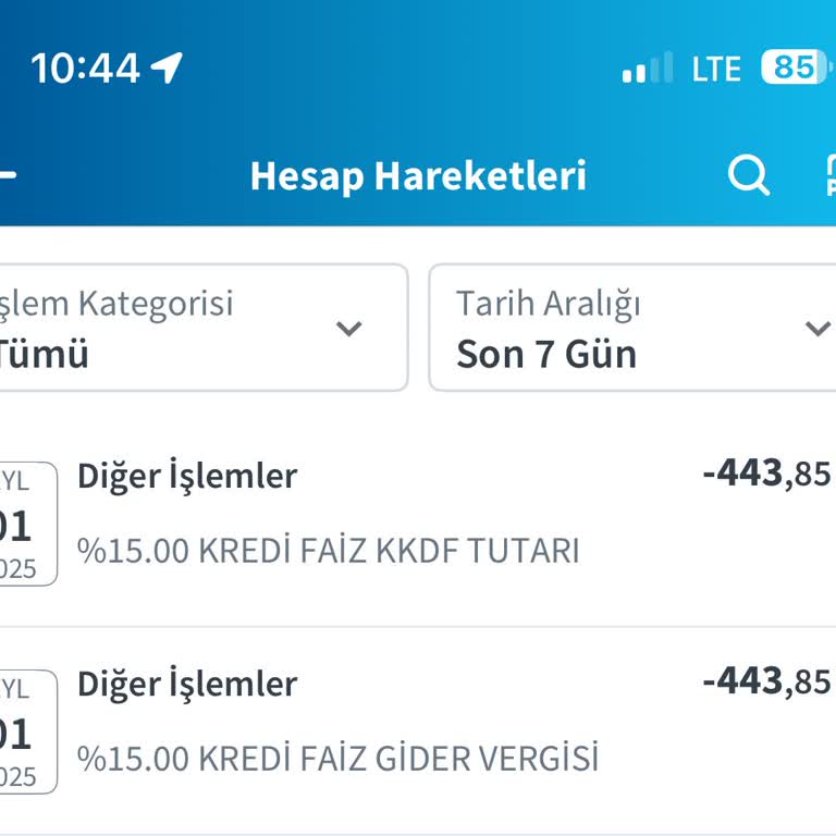 Borç Kapandıktan Sonra Hesabımdan Tekrar Faiz Kesildi