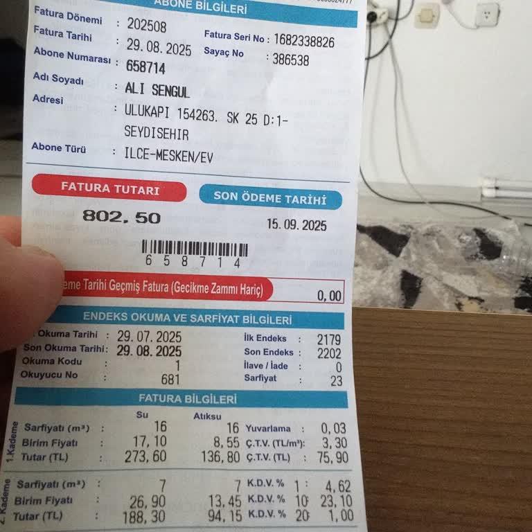 Az Kullanımda Yüksek Su Faturası Ve Eski Sayaç Şüphesi