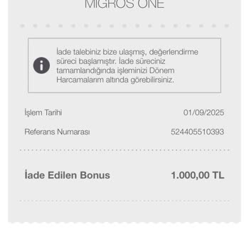 Onaylanmayan İşlemde Bonus Puanlarım Haksızca Çekildi, İade Bekliyorum