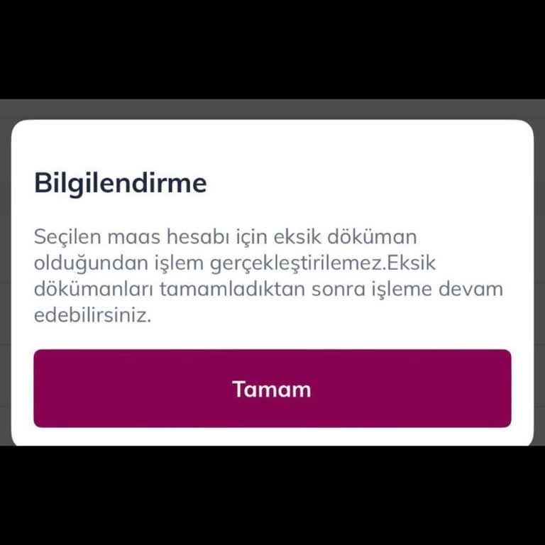 Eksik Doküman Hatasıyla Para Transferi Yapamıyor, Çözüm Bulamıyorum