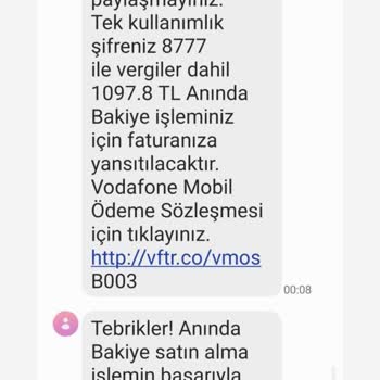 Bilgim Dışında Yapılan Alışverişler İçin Vodafone'dan Destek Alamıyorum