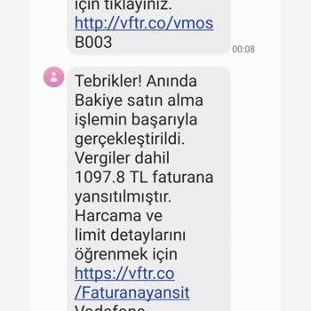 Bilgim Dışında Yapılan Alışverişler İçin Vodafone'dan Destek Alamıyorum