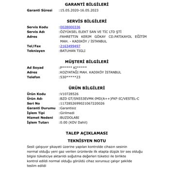 Vestel Buzdolabı Arızası Sonrası Uzayan Değişim Süreci Ve İade Talebi