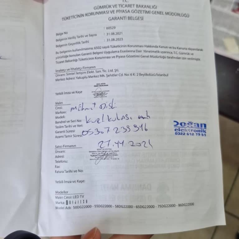 Garanti Kapsamındaki Televizyonumun Onarımı İki Aydır Gecikti, Ücret İadesi İstiyorum