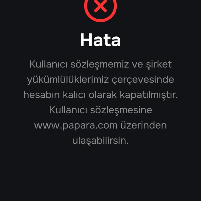 Papara Hesabım Sebepsiz Bloke Edildi 124000 TL Paramıma Ulaşamıyorum