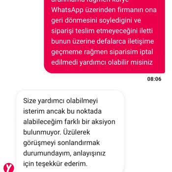 Teslim Edilmeyen Sipariş İçin Ücret İadesi Sorunu Ve Müşteri Hizmetlerinde Destek Eksikliği