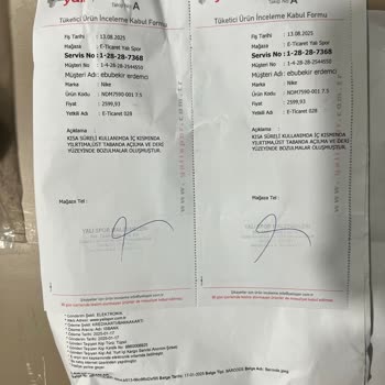 Kısa Sürede Deforme Olan Nike Spor Ayakkabı İçin İade Ve Değişim Talebi