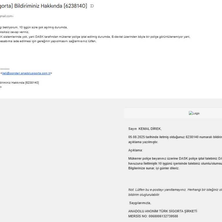 Poliçe İptali Ve Para İadesi Sürecinde Yaşanan Ciddi Aksaklık