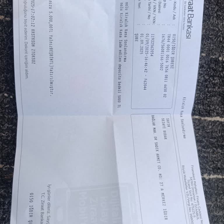 Kiralık Kasa Ücretinin Kullanılmayan Aylar İçin İade Edilmemesi Mağduriyetim