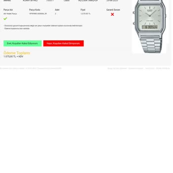 Ersa Saatimin Garanti Kapsamında Tamir Edilmesini Talep Ediyorum