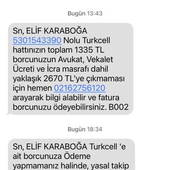 Kendi Hattıma Başkasının Borç SMS’leri Geliyor, Mağdur Ediliyorum