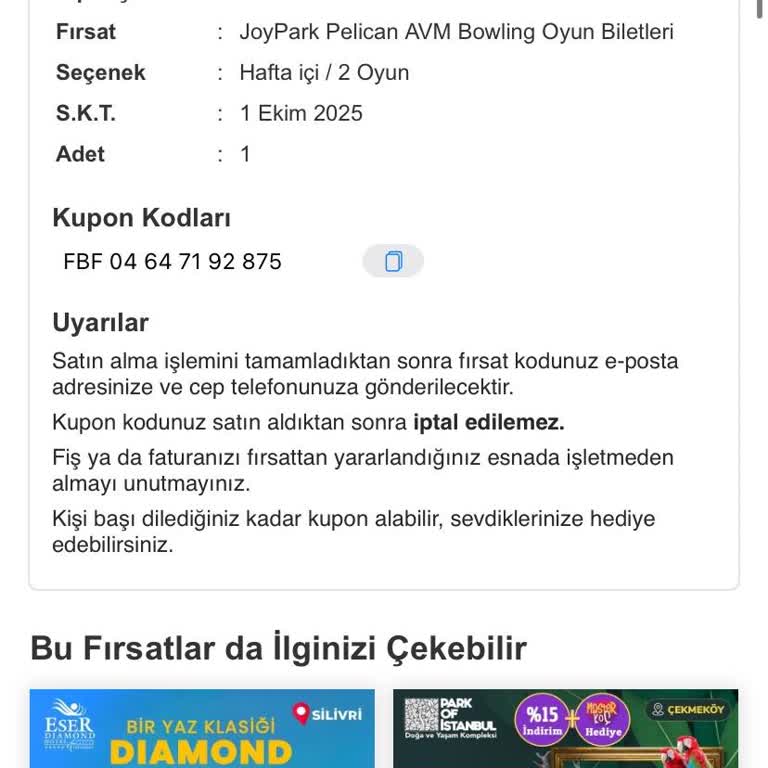 Satın Alınan Bowling Biletiyle Hizmet Alamama Ve İletişimsizlik