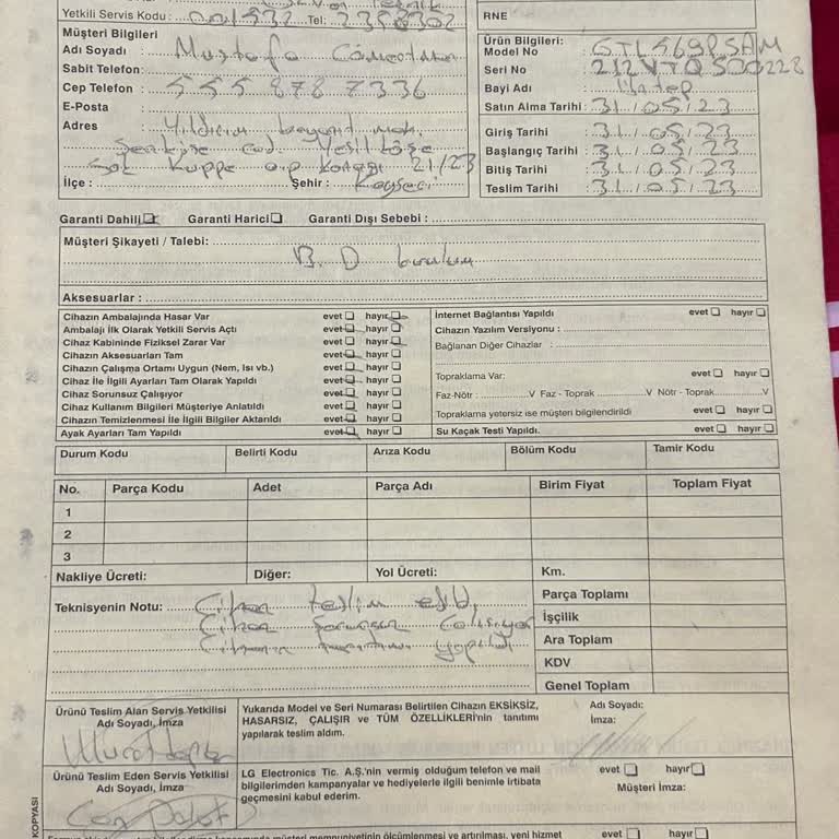 2 Yıllık LG Buzdolabı Arızası Ve Servis Mağduriyeti