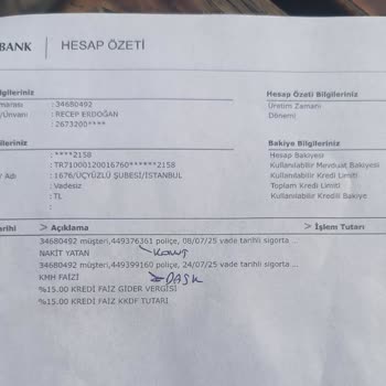 Babamın Vefatı Sonrası Kredi Ve Sigorta İşlemlerinde Yaşanan Mağduriyetin Giderilmesini Talep Ediyorum