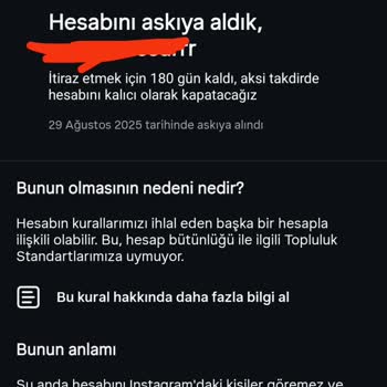 Instagram Hesaplarım ve Yeni Açtığım Hesaplar Sebepsizce Kapatıldı