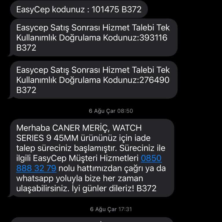EasyCep’te İade Sürecinde Gecikme Ve Yetersiz Müşteri Desteği