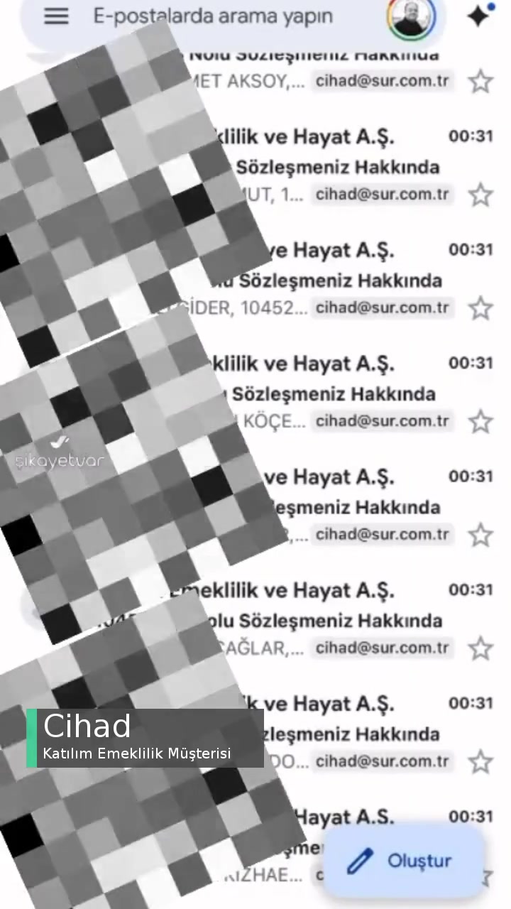 Katılım Emeklilik Müşterilerinin Poliçe Bilgilerini Bana Gönderiyor! videonun kapak resmi