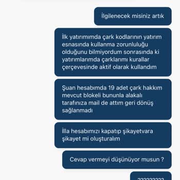 Çark Kodlarım Gerekçesiz İptal Edildi, Mağduriyetim Giderilmiyor